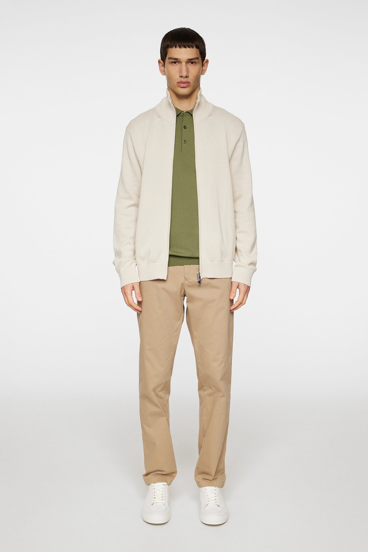 Alexis Full Zip Cardigan / Moonbeam