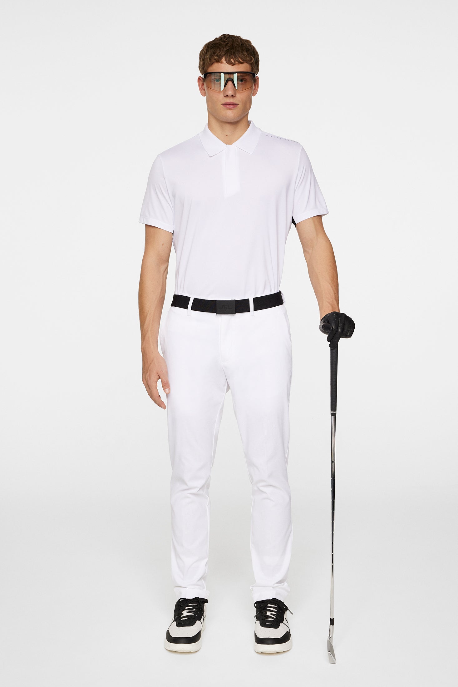 Aleks Hybrid Knit Polo Shirt / White