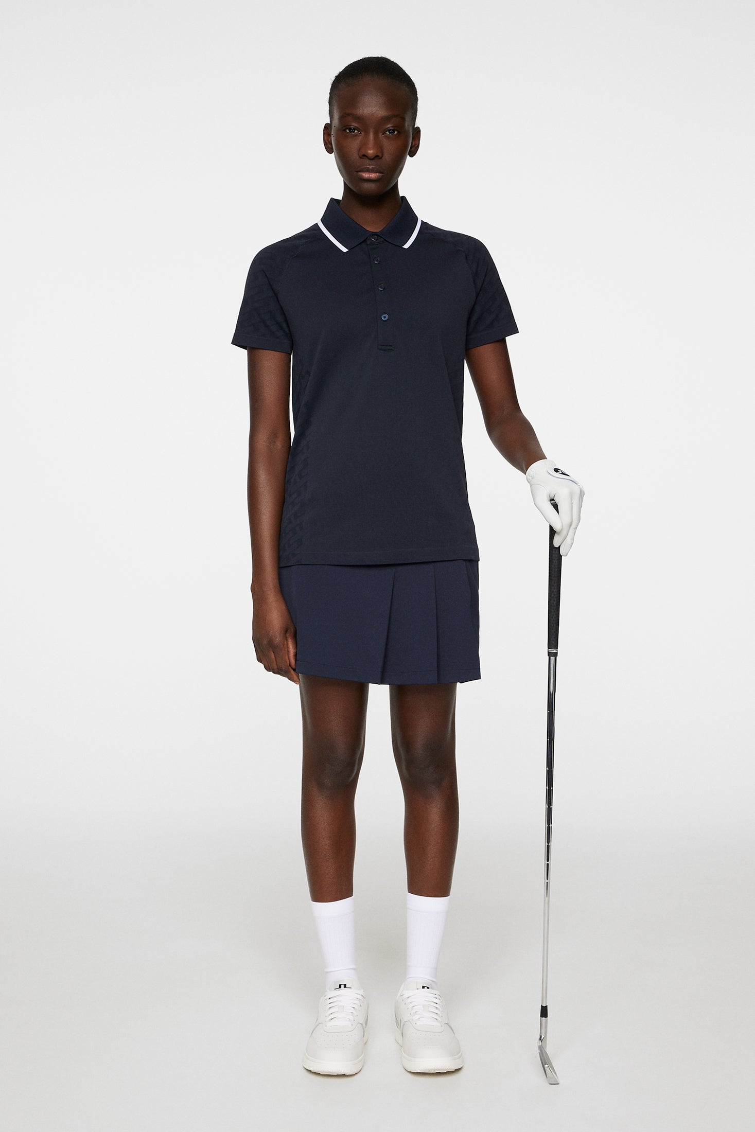 Baily seamless Polo / Tour Geo Jacquard Navy M