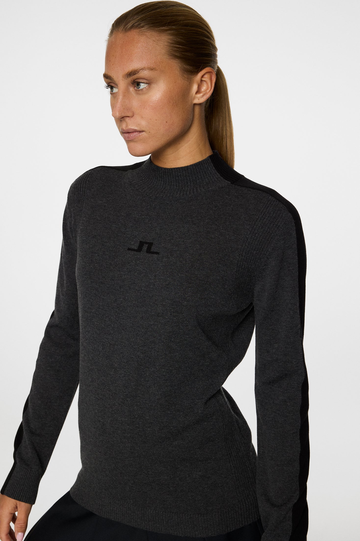 Adeline Knitted Sweater / Dark Grey Melange