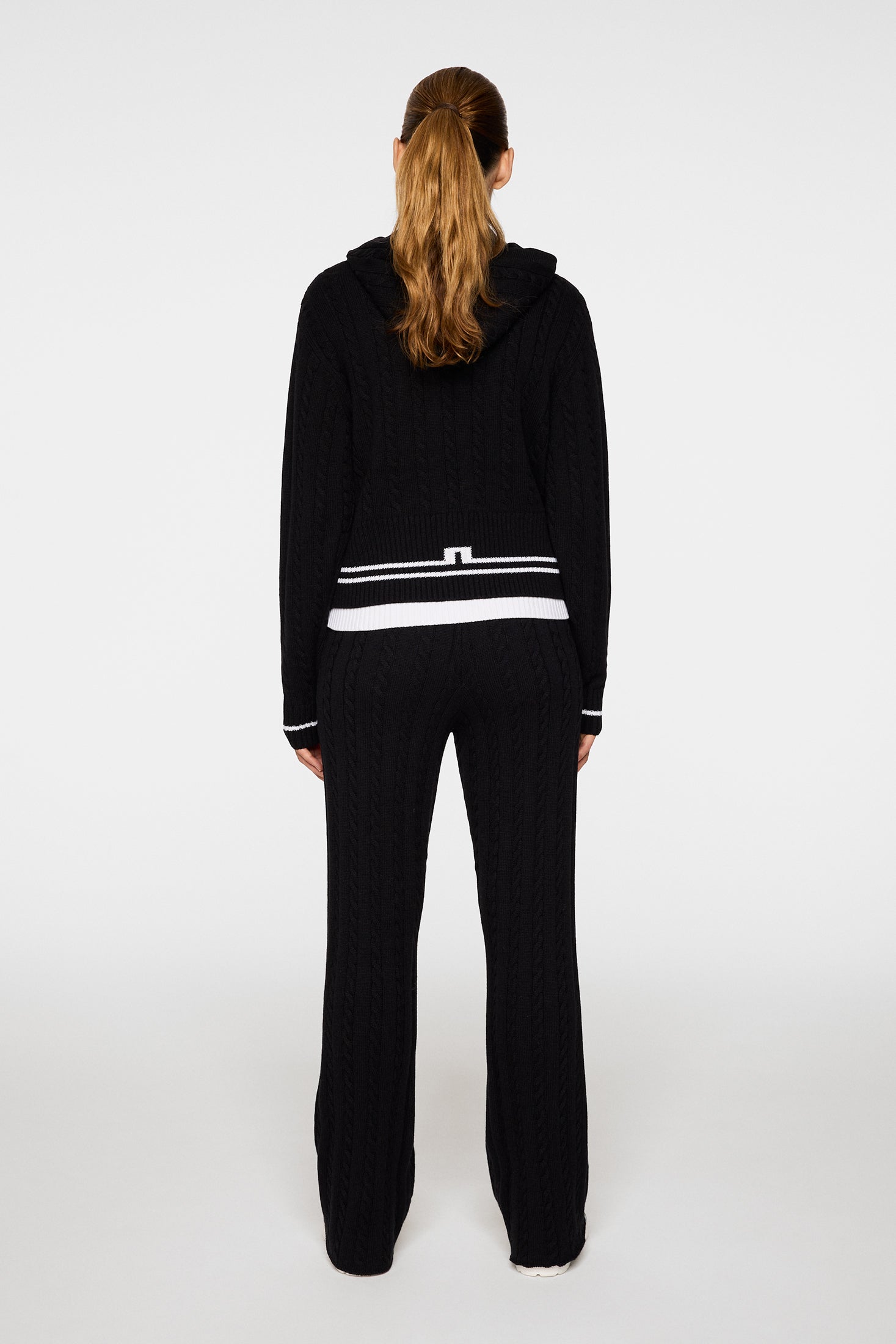 Kiana Cable Knit Wool Pant / Black