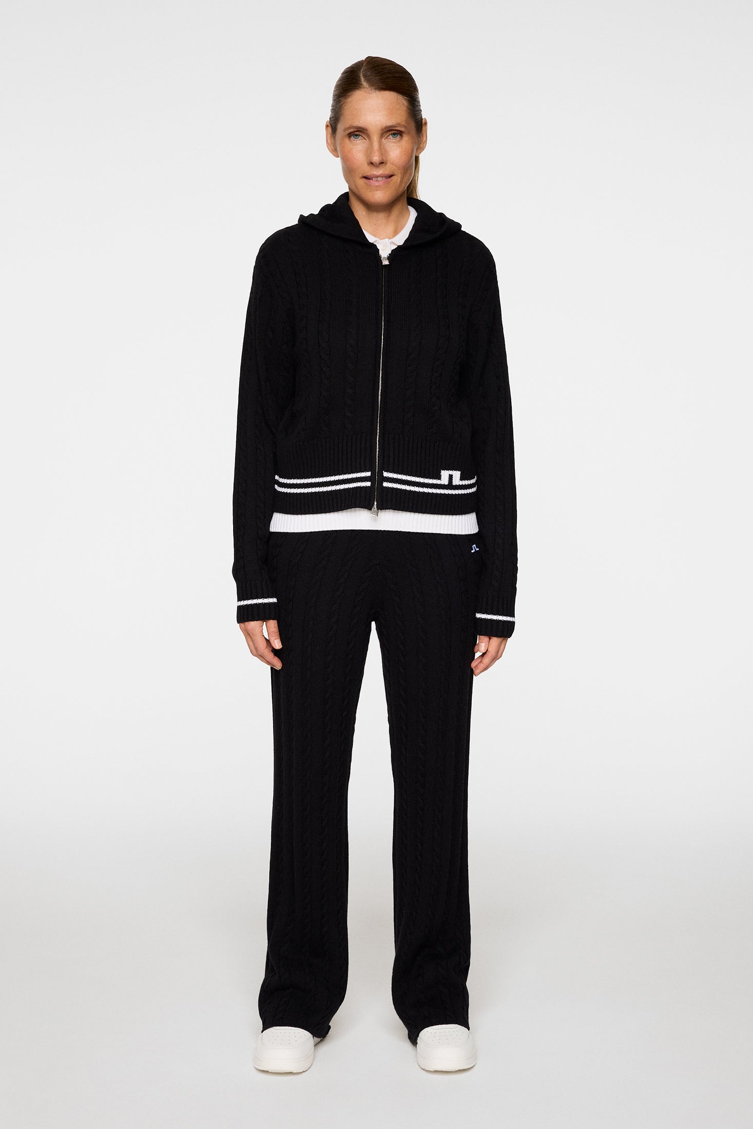 Kiana Cable Knit Wool Pant / Black