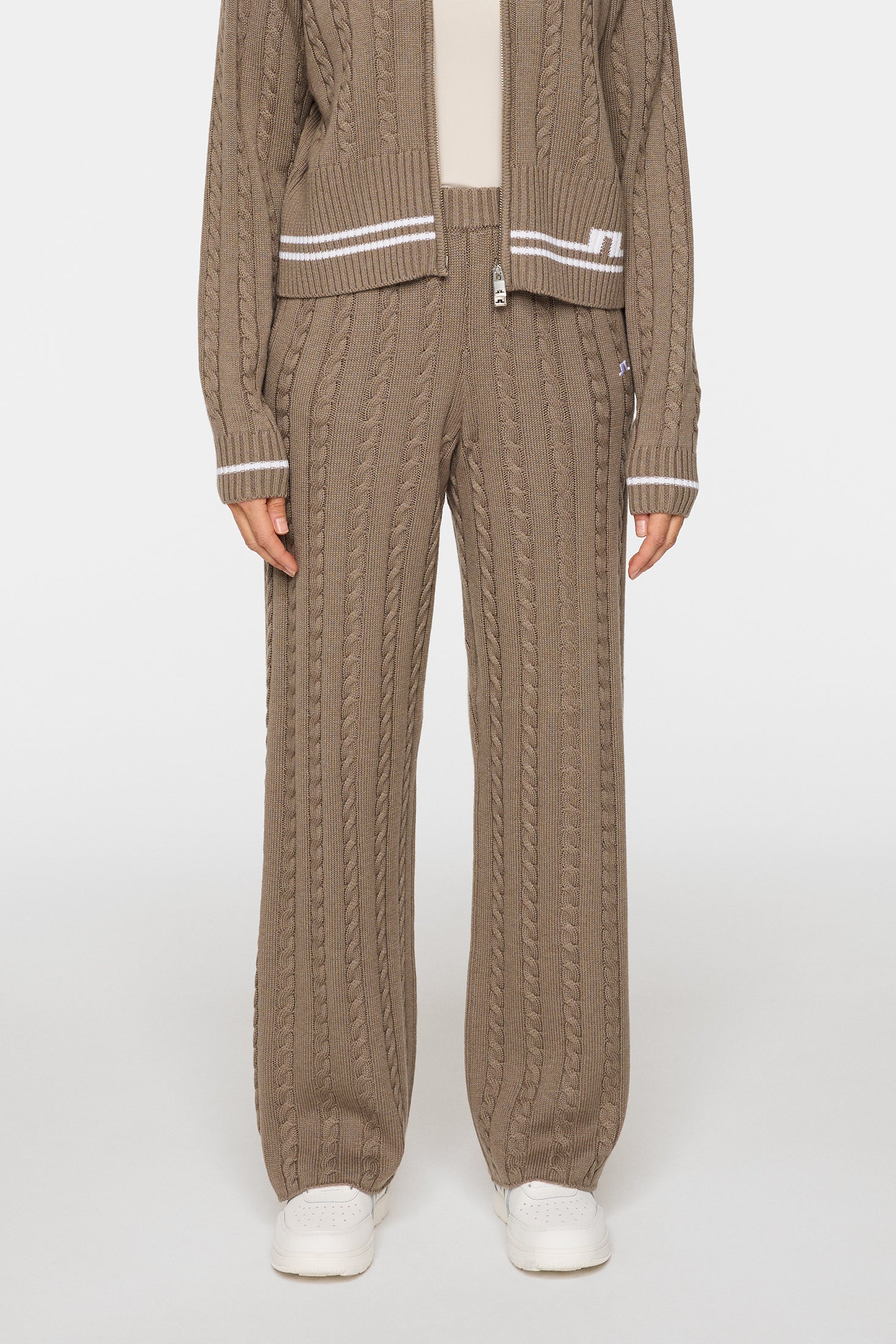 Kiana Cable Knit Wool Pant / Brindle