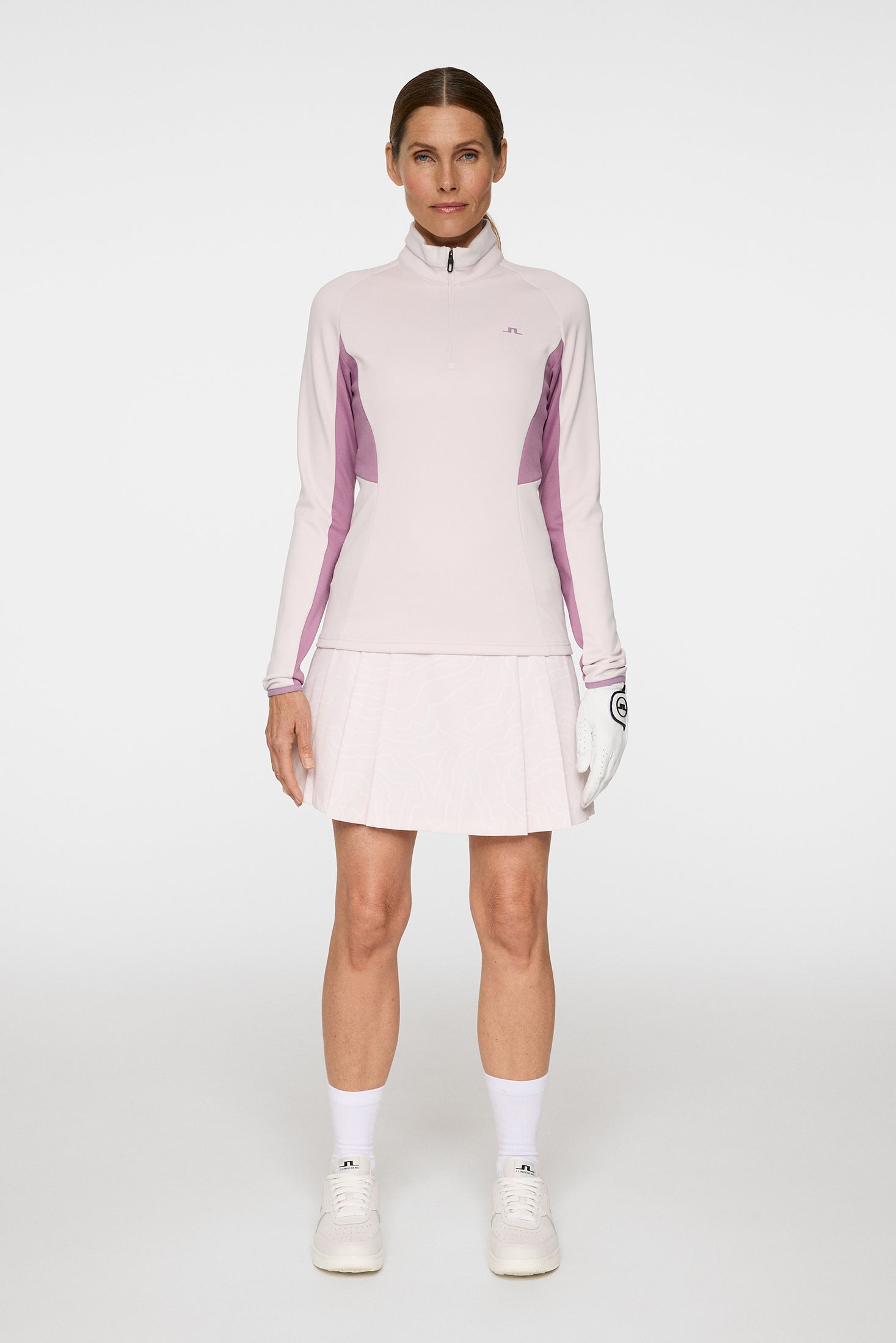 Alesia Print Skirt / Topo Grey Lilac L